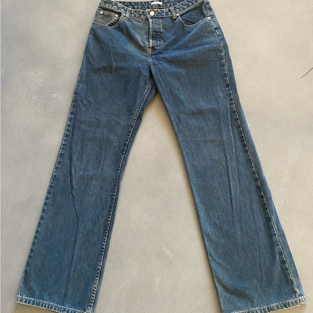 Halogen Dark Blue Straight-Leg Jeans